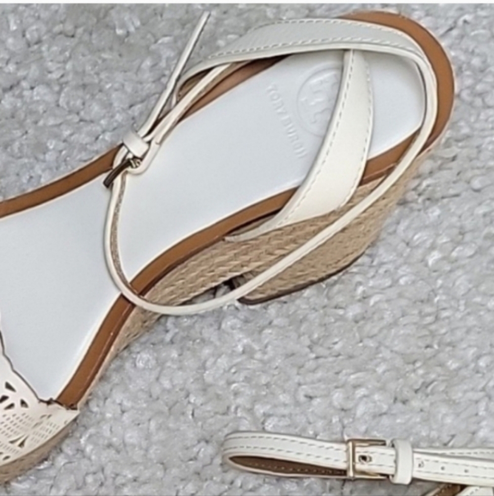 TORY BURCH Roselle Platform Espadrille Heels Size 9.5 - Picture 12 of 13